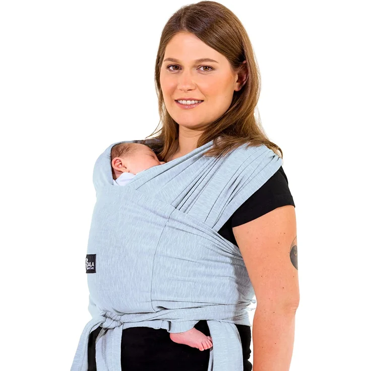 Koala Babycare Tragetuch Baby Neugeborene - Einfach Anzuziehen für Mütter und Väter - Babytrage Multi-Use Bis 9kg - Babytragetuch Blau – Bild 1