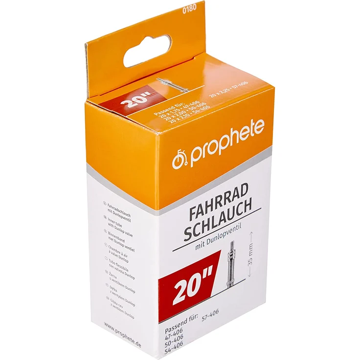 Prophete 0180 Fahrradschlauch 20 x 1,75 - 2,125 (47-57-406) - Dunlopventil – Bild 6