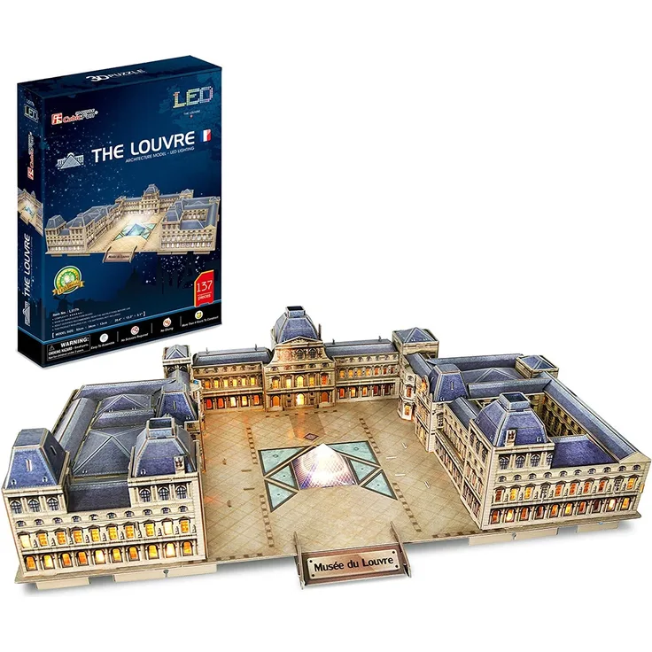 Cubic Fun - 3D Puzzle Der Louvre Paris Frankreich mit LED Beleuchtung