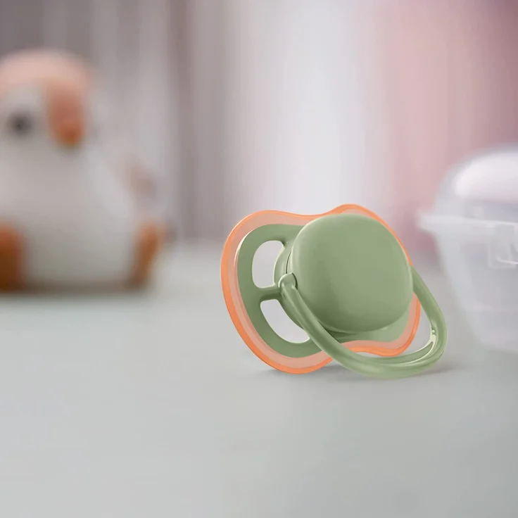 Philips Avent Ultra Air Schnuller, 2er-Pack – BPA-freier Schnuller für Babys von 6 bis 18 Monaten, Khaki/Orange und grau/gelb (Modell SCF085/20) – Bild 7