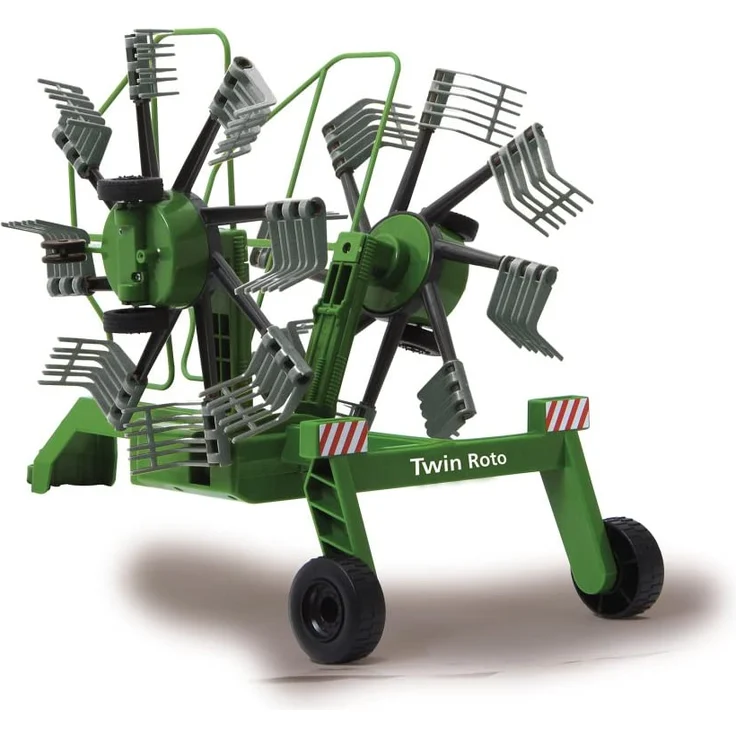 Jamara 412411 Schwader Twin Roto für Fendt 1050-rotierende Zinken während des Fahrbetriebs, ferngesteuerte hochklappbare Auslegerarme, Anhängerkupplung vorne, bunt – Bild 6