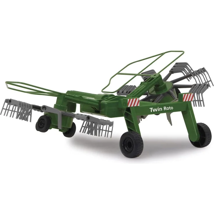 Jamara 412411 Schwader Twin Roto für Fendt 1050-rotierende Zinken während des Fahrbetriebs, ferngesteuerte hochklappbare Auslegerarme, Anhängerkupplung vorne, bunt – Bild 4