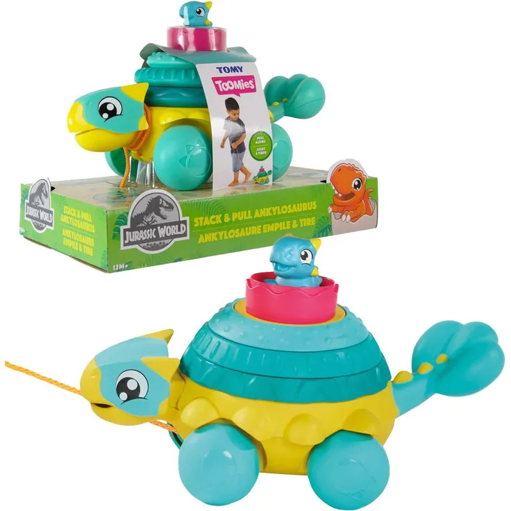 Toomies JW Stack & Pull Ankylosaurus