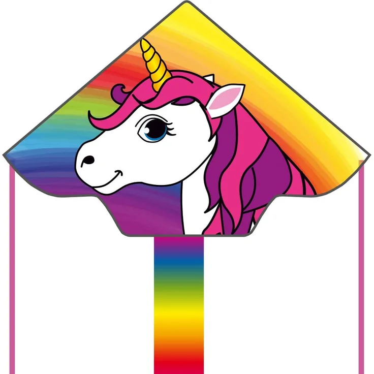 HQ Windspiration 102153 Ecoline Simple Flyer Unicorn 120 cm Kinderdrachen