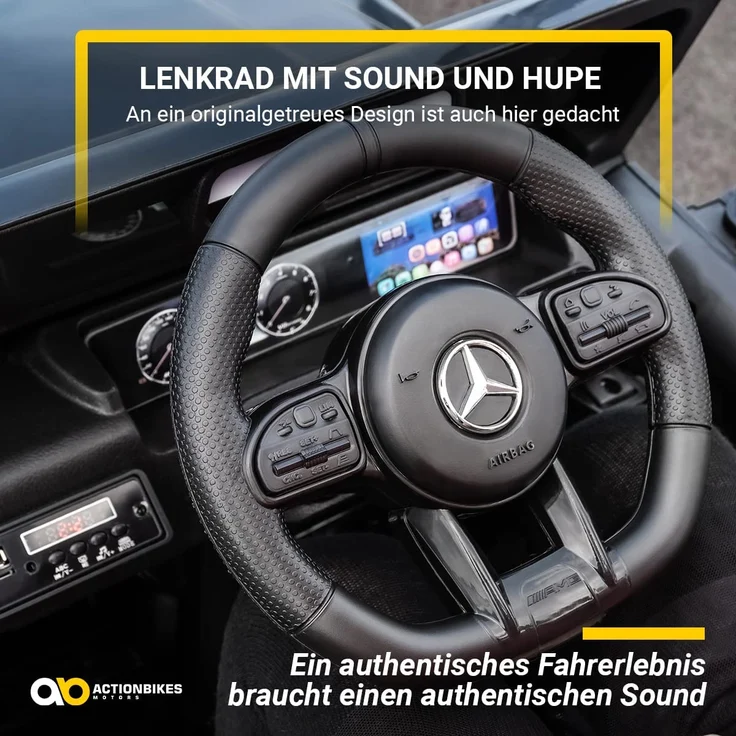 Kinder Elektroauto Mercedes Benz G63 AMG Kinderauto Elektrofahrzeug 70 Watt (Weiß) – Bild 5