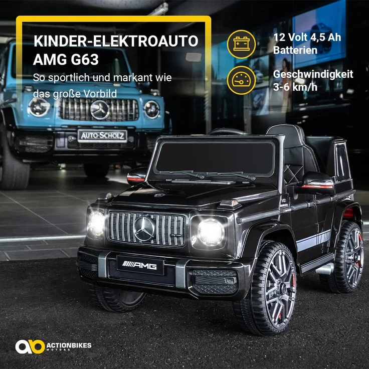 Kinder Elektroauto Mercedes Benz G63 AMG Kinderauto Elektrofahrzeug 70 Watt (Weiß) – Bild 3