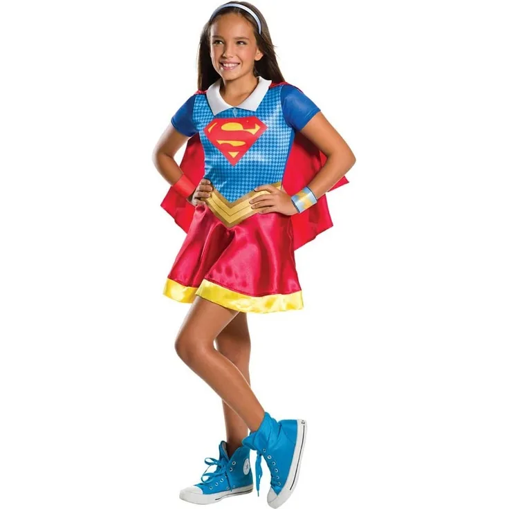 Rubie's 3620742 - DC Super Hero Girls Supergirl Kinderkostüm - Größe L( 8-10 Jahre)