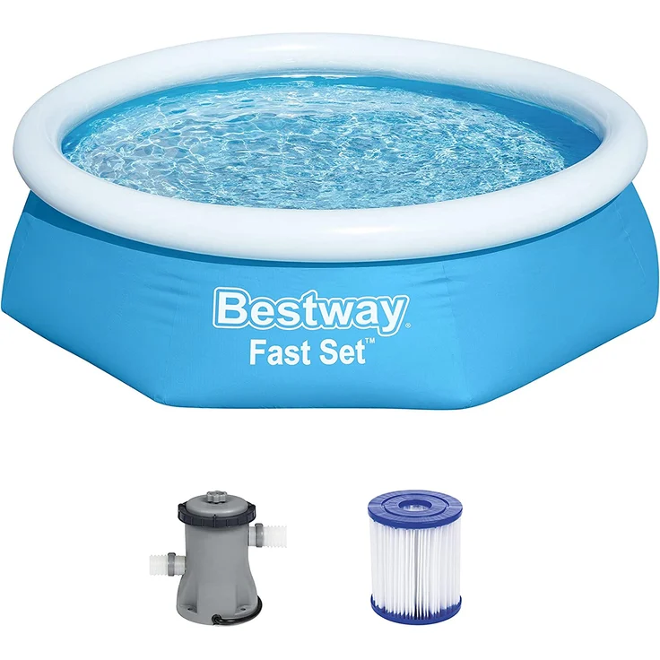 Bestway Fast Set™ Pool Set 244x66 cm, mit Filterpumpe – Bild 1