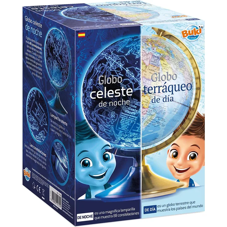 BUKI France 7341ES Tag und Nacht Globus (SPANISCHE Version)