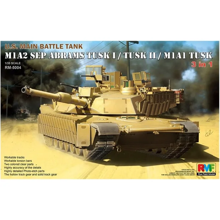 Rye Field Model RM-5004 M1A2 SEP Abrams Tusk I/Tusk II/M1A1 Tusk