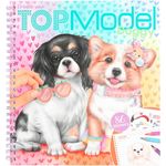 Depesche 12164 TOPModel Create your Doggy - Mal- und Stickerbuch mit 40 Motiven zum Gestalten niedlicher Hunde, Malheft mit Stickerbogen und Spiralbindung