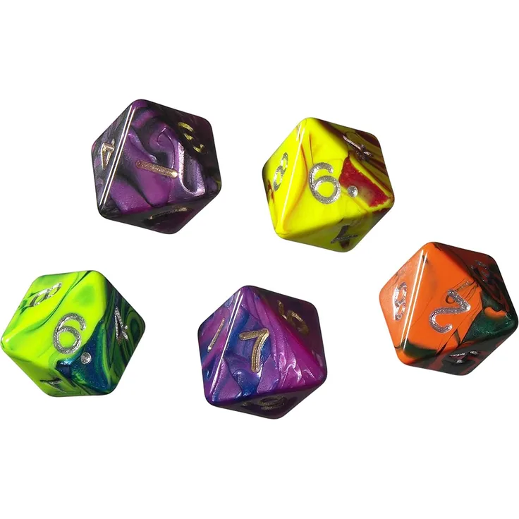 Philos 7635 - Würfel, 8-seitig, toxic, 50er Beutel