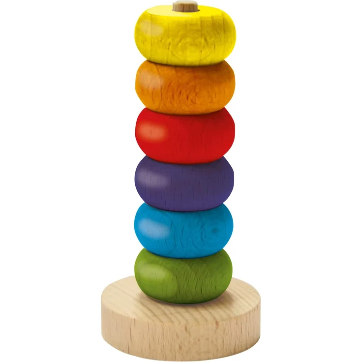 Noris 606011235 Mein buntes Türmchenspiel, Farb-Lernspiel aus hochwertigem Holz für das Kindergartenalter, ab 3 Jahren – Bild 4