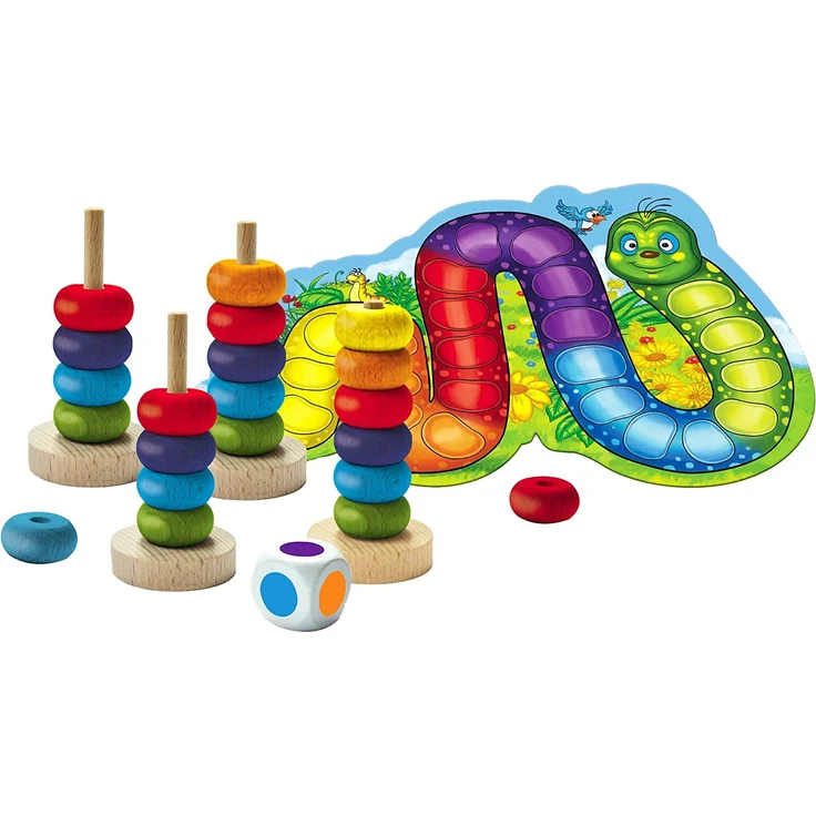 Noris 606011235 Mein buntes Türmchenspiel, Farb-Lernspiel aus hochwertigem Holz für das Kindergartenalter, ab 3 Jahren – Bild 3