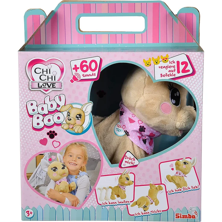 Simba 'Chi Chi Love Baby Boo', Funktionsplüsch, 30 cm, beige, ab 3 Jahren – Bild 1