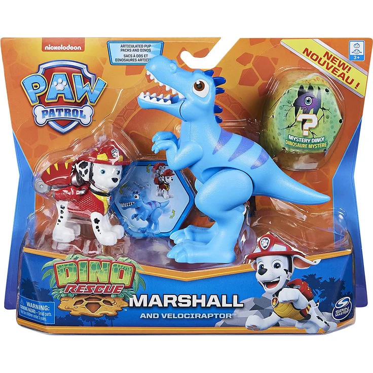Nickelodeon spielzeugset Dino Rettung Pfote Patrouille Marshall junior – Bild 2