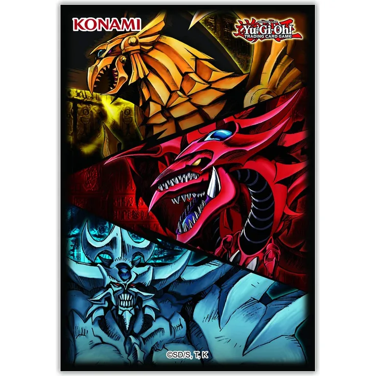 Yu-Gi-Oh! TRADING CARD GAME Slifer, Obelisk, & Ra Kartenhüllen– Deutsche Ausgabe YGO-J21Slvs