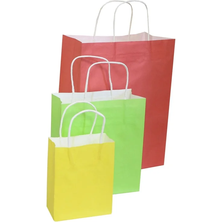 folia 21809 - Papiertüten aus Kraftpapier, Geschenktüten, 20 Stück, 18 x 8 x 21 cm, farbig sortiert - zum Basteln, Verzieren und Verschenken - Preisvergleich – Bild 5