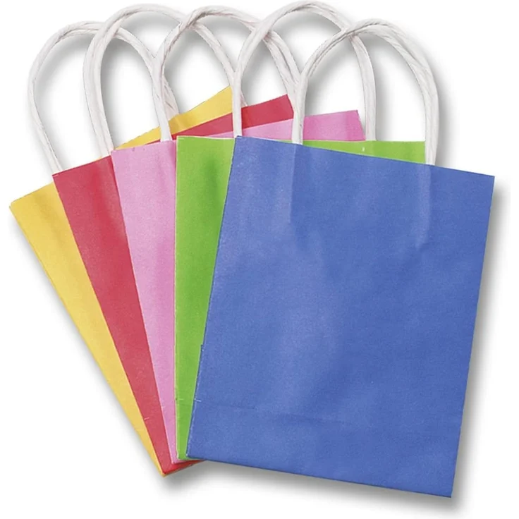 folia 21809 - Papiertüten aus Kraftpapier, Geschenktüten, 20 Stück, 18 x 8 x 21 cm, farbig sortiert - zum Basteln, Verzieren und Verschenken - Preisvergleich – Bild 3