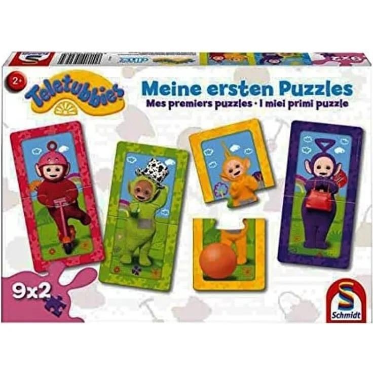 Schmidt Spiele Puzzle 56243 Teletubbies, Meine ersten Puzzles, 9x2 Konturpuzzleteile