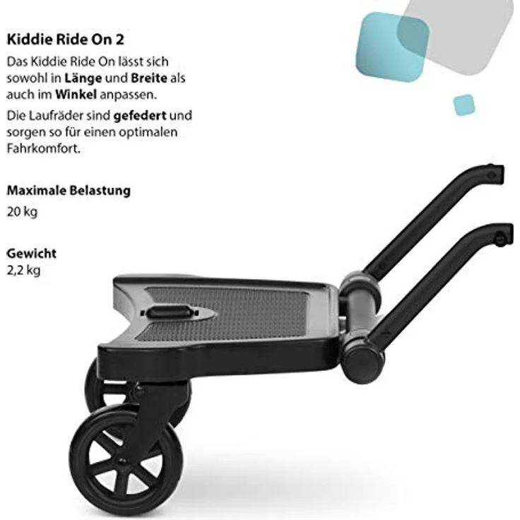 ABC Design 'Kiddie Ride On 2' Buggyboard für Mint, Okini, Salsa, Turbo, Condor, Tereno, Viper und Zoom Kollektion 2021 Black – Bild 2