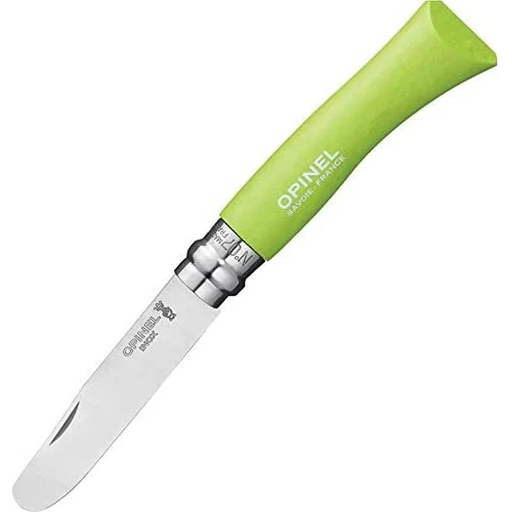 Opinel Kindermesser, rostfrei, Buchenholz grün – Bild 1