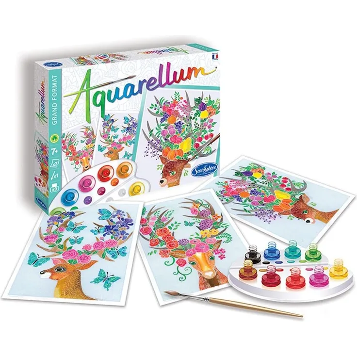 Aquarell-Malerei - Aquarellum Hirsche