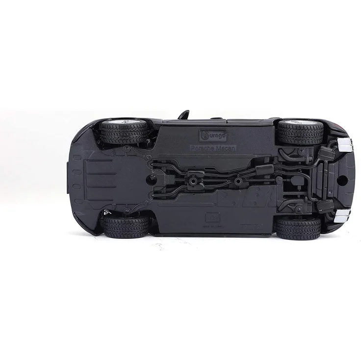 Bburago Porsche Macan: Modellauto im Maßstab 1:24, Türen und Motorhaube zum Öffnen, lenkbar, 19 cm, schwarz (18-21077) – Bild 9