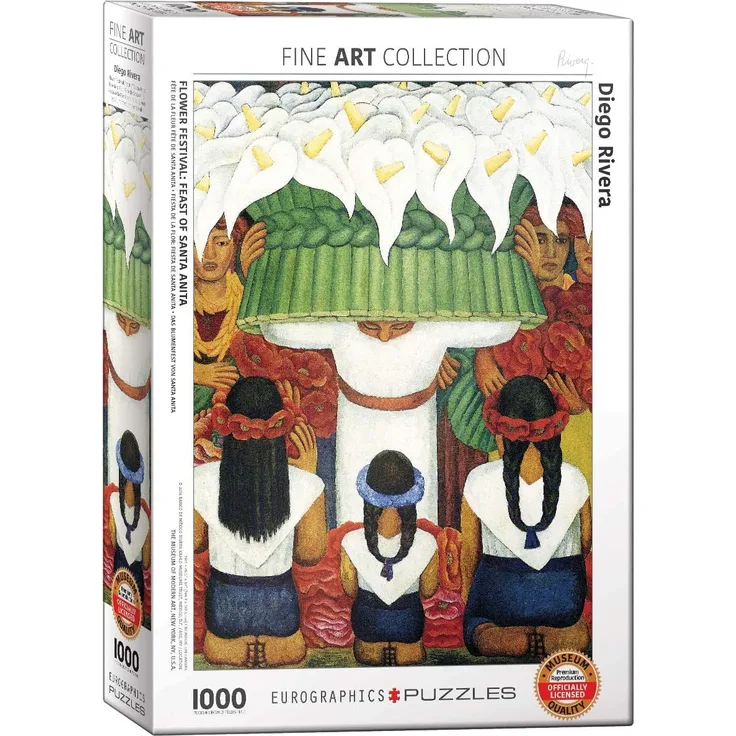 EuroGraphics, "Diego Rivera Flower Festival-Puzzle, 1.000 Teile, Mehrfarbig