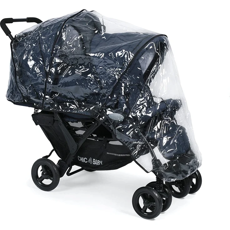 CHIC 4 BABY 274 52 Geschwisterwagen Duo, Jeans navy, blau – Bild 5