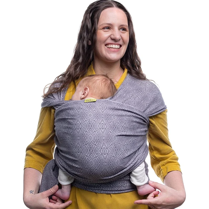 Boba Baby Tragetuch Neugeborene - Elastisches Babytragetuch und Stilltuch für Unterwegs - Einfach zu binden - Babytrage Neugeborene ab Geburt bis 16kg (Kahla) – Bild 1