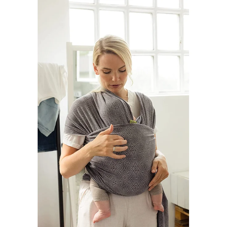 Boba Baby Tragetuch Neugeborene - Elastisches Babytragetuch und Stilltuch für Unterwegs - Einfach zu binden - Babytrage Neugeborene ab Geburt bis 16kg (Kahla) – Bild 3