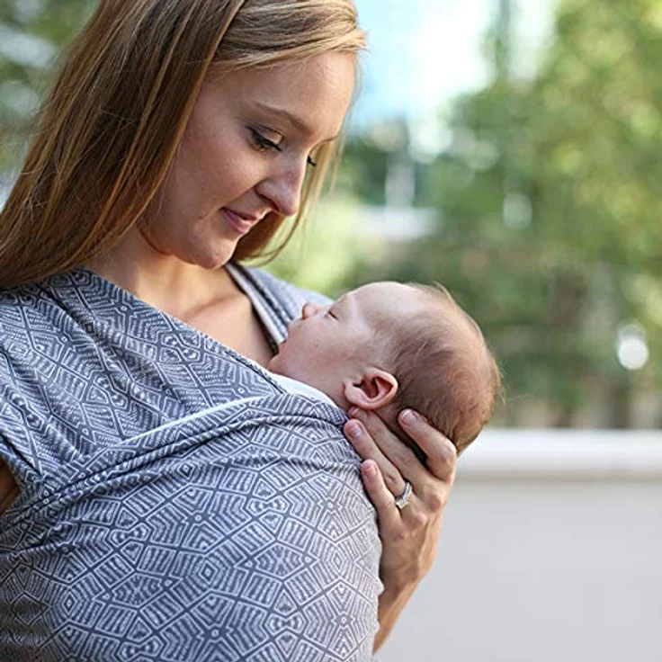 Boba Baby Tragetuch Neugeborene - Elastisches Babytragetuch und Stilltuch für Unterwegs - Einfach zu binden - Babytrage Neugeborene ab Geburt bis 16kg (Kahla) – Bild 8
