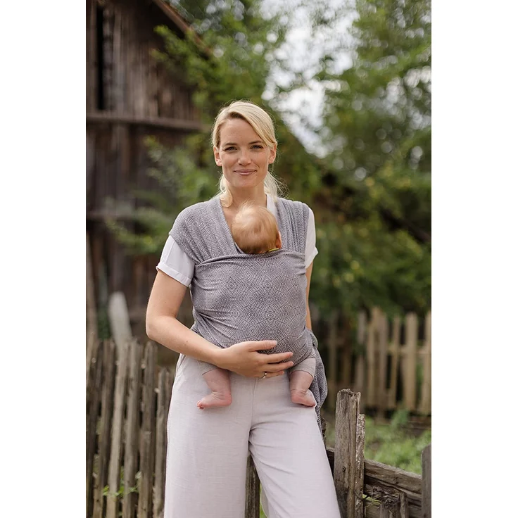 Boba Baby Tragetuch Neugeborene - Elastisches Babytragetuch und Stilltuch für Unterwegs - Einfach zu binden - Babytrage Neugeborene ab Geburt bis 16kg (Kahla) – Bild 7