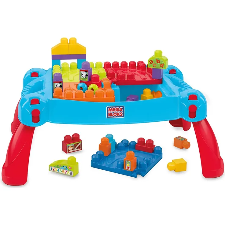 MEGA BLOKS CNM42 - Bau- und Spieltisch, 25 Bausteine, ab 12 Monaten