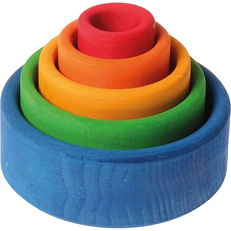 Schälchenset - bunt aussen blau