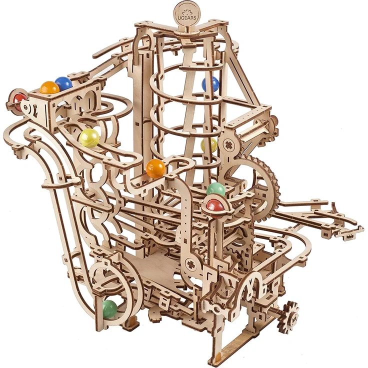Ugears Murmelbahn mit Spiralaufzug – Bild 1