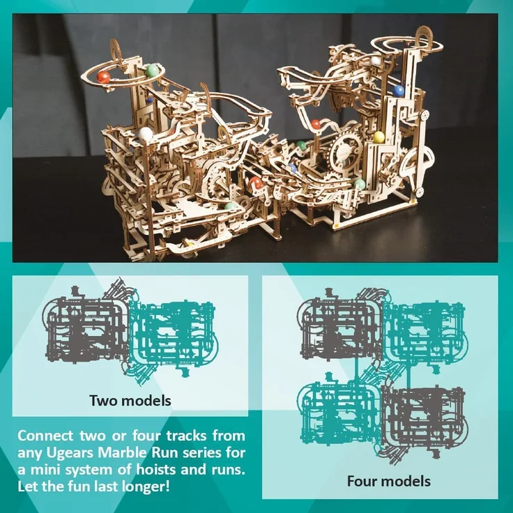 Ugears Murmelbahn mit Spiralaufzug – Bild 3