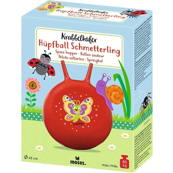 Moses Krabbelkäfer Hüpfball rot Schmetterling – Bild 2