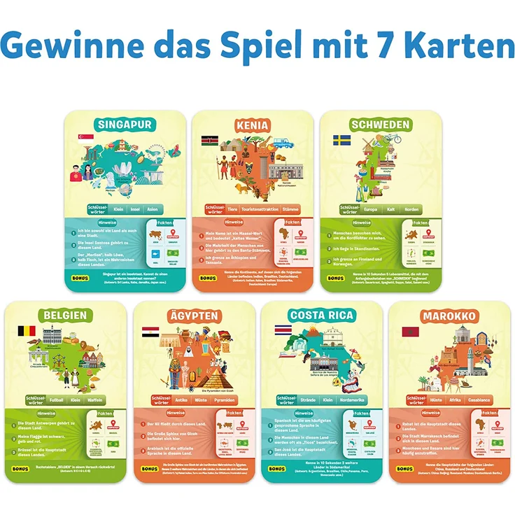Skillmatics Kartenspiel : 10 Mal darfst du raten Länder der Welt I Geschenke für Kinder ab 8 Jahren I Groβer Spaβ für Reisen und Familienspiel Abende – Bild 4