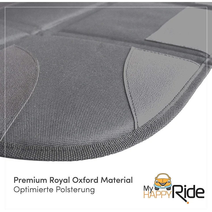 Autositzauflage Grau (Premium Royal-Oxford-Material) zum Schutz vor Kindersitzen Isofix geeignet, Auto-Kindersitzunterlage wasserabweisend, Autositzschutz, Unterlage, Schoner in universeller Passform – Bild 3