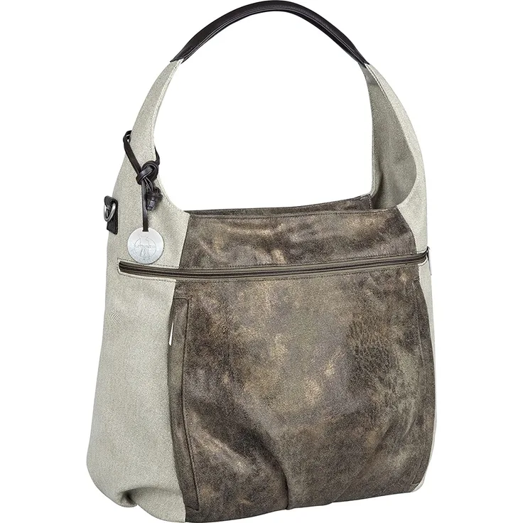 LÄSSIG Baby Wickeltasche Babytasche Stylische Tasche inkl. Wickelzubehör/Casual Hobo Bag olive / beige