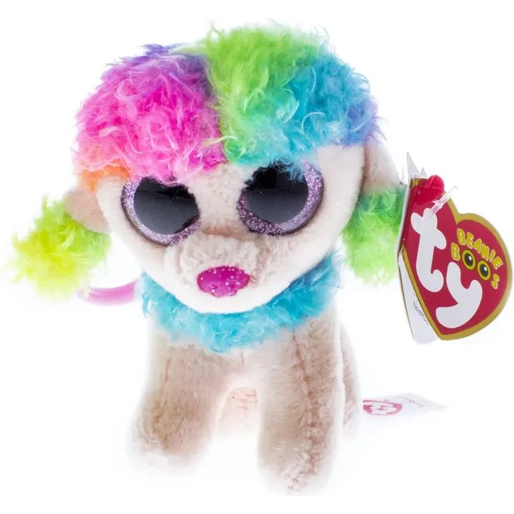 Carletto TY Key Clip Pudel Rainbow (Beanie Boo's), Plüsch, ca. 5x3x8 cm