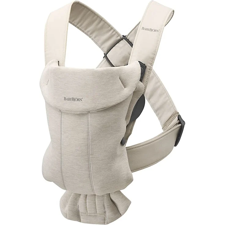 BabyBjörn Mini 3D Jersey Babytrage Hellbeige Beige – Bild 2