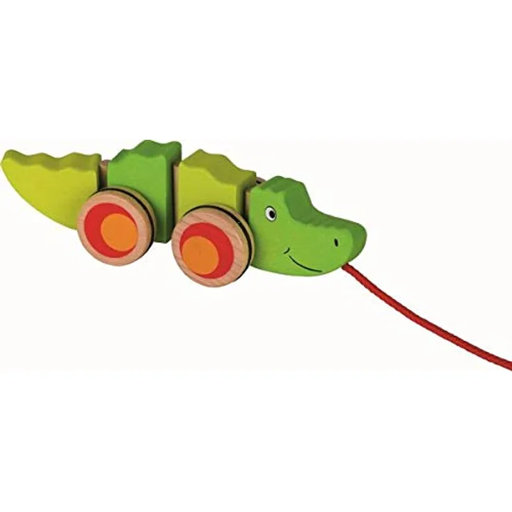 Goki 54903 Ziehtier Krokodil mit beweglichen Teilen