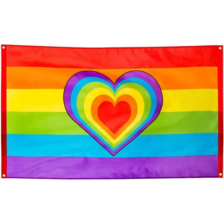 Polyester Fahne Regenbogen - Dekoration CSD Mottoparty