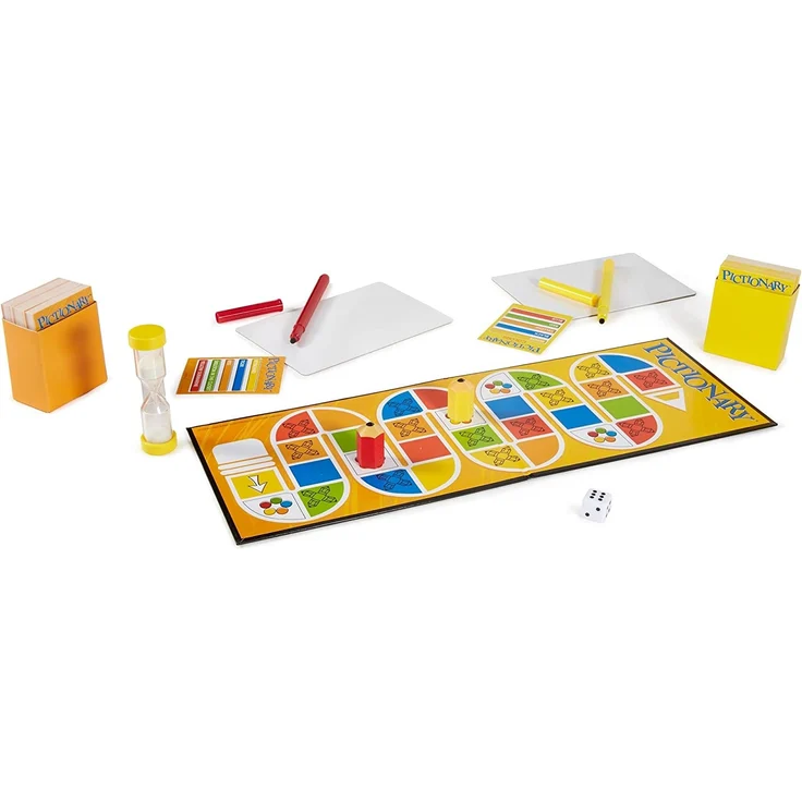 Mattel Games DRY37 Pictionary Zeichenspiel, lustiges Familienspiel geeignet für 2 - 4 Spieler, Spieldauer ca. 30 - 45 Minuten, ab 8 Jahren – Bild 5