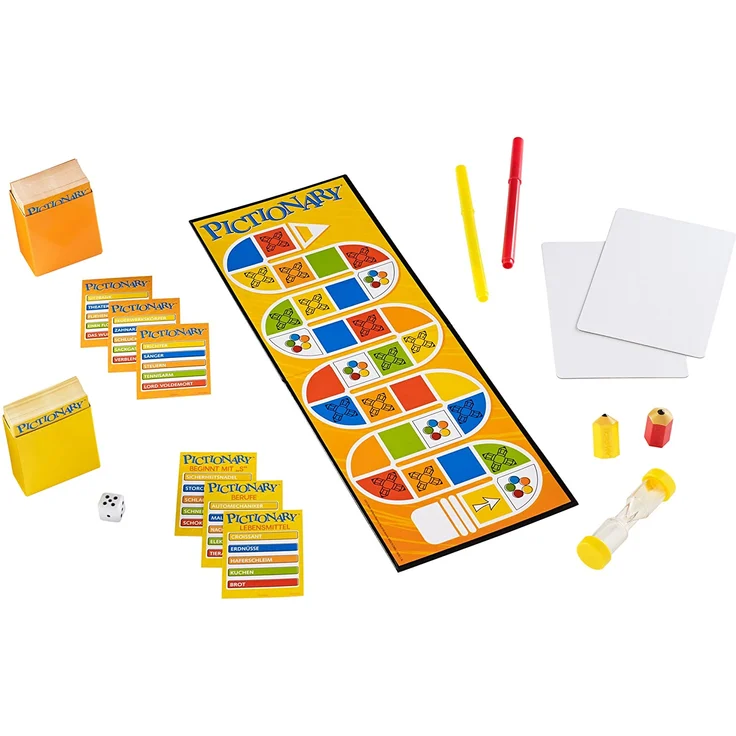 Mattel Games DRY37 Pictionary Zeichenspiel, lustiges Familienspiel geeignet für 2 - 4 Spieler, Spieldauer ca. 30 - 45 Minuten, ab 8 Jahren – Bild 2