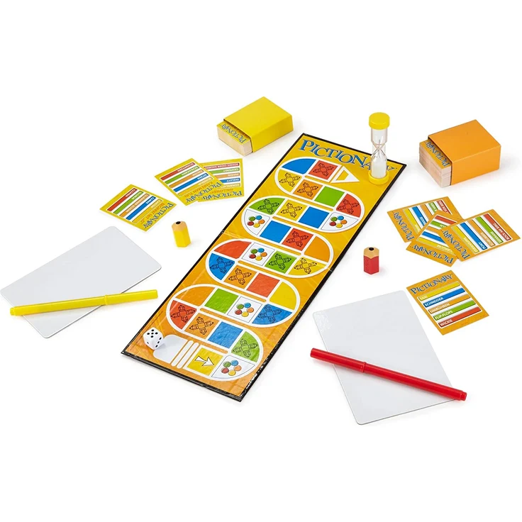 Mattel Games DRY37 Pictionary Zeichenspiel, lustiges Familienspiel geeignet für 2 - 4 Spieler, Spieldauer ca. 30 - 45 Minuten, ab 8 Jahren – Bild 6