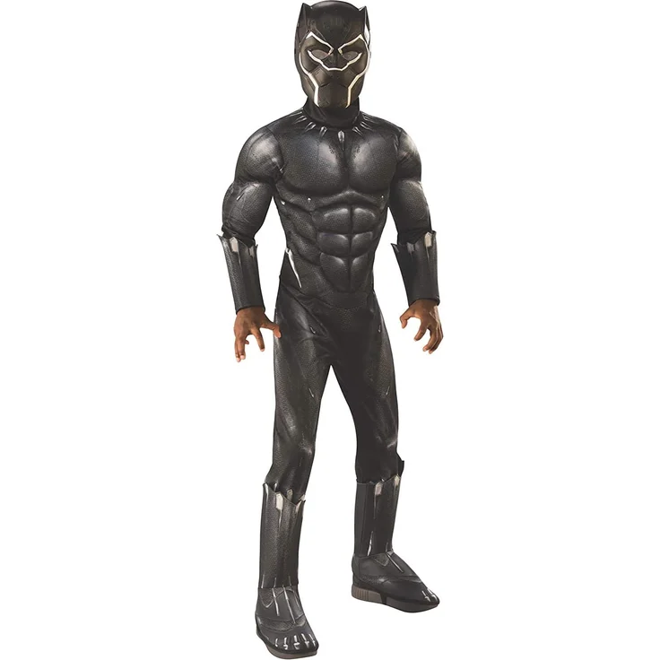 Rubies Offizielles Avengers Black Panther, Deluxe Kinderkostüm, Größe L, Alter 8-10, Höhe 147 cm – Bild 1